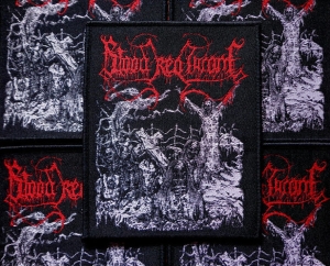 BLOOD RED THRONE - DRAWN [black border] -- Woven Patch