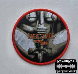 BELIAL - Never Again [red border] -- Woven Patch 