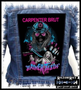 CARPENTER BRUT  - Leather Teeth -- Backpatch 