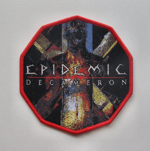 EPIDEMIC - Decameron [red border] --- woven patch.JPG
