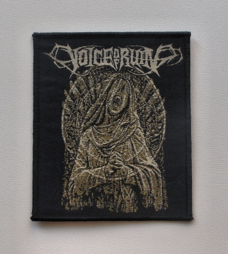 VOICE OF RUIN - Burning Nun [black border] --- woven patch.JPG