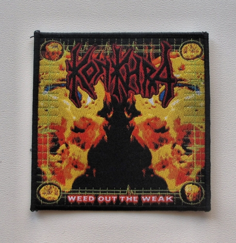 KONKHRA - Weed Out The Weak [black border] --- woven patch.JPG