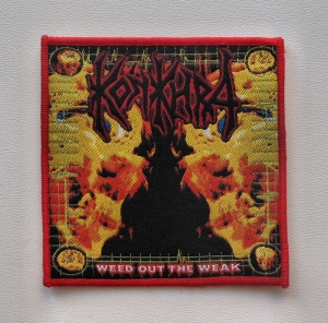 KONKHRA - Weed Out The Weak [red border]  -- Woven Patch