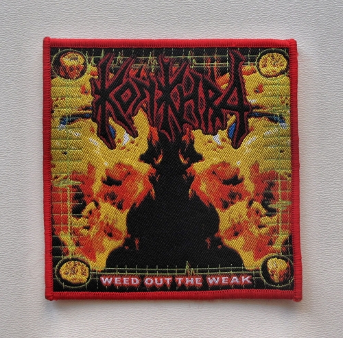KONKHRA - Weed Out The Weak [red border] --- woven patch.JPG