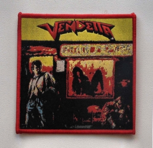 VENDETTA - Brain Damage [red border] -- Woven Patch