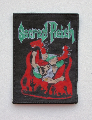SACRED REICH - STAGE DIVER [black border] --- patch.JPG