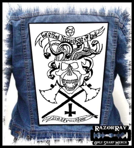 DESTRUCTION - Bestial Invasion of Hell [white] --- Backpatch Back Patch.jpg