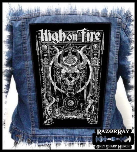 HIGH ON FIRE - Skull --- Backpatch Back Patch.jpg