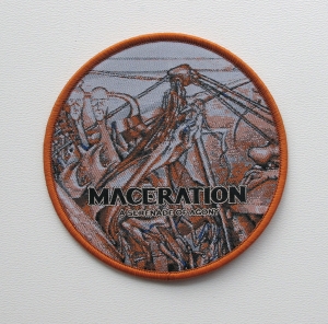 MACERATION - A Serenade Of Agony [brown border] -- Woven Patch