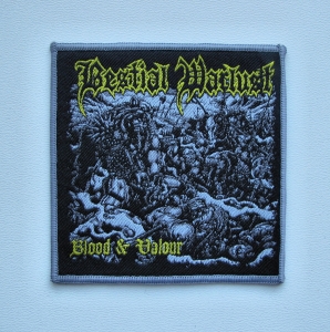 BESTIAL WARLUST - Blood & Valour [grey] -- Woven Patch