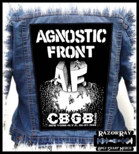 AGNOSTIC FRONT - CBGB -- Backpatch 