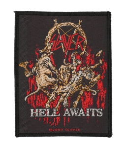 SLAYER - HELL AWAITS -- Woven Patch