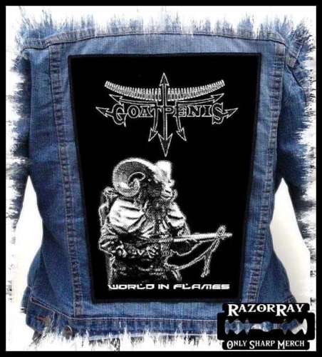 GOATPENIS - World in Flames --- Backpatch Back Patch.jpg