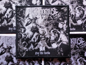 EXMORTUS - FOR THE HORDER [black] -- Woven Patch