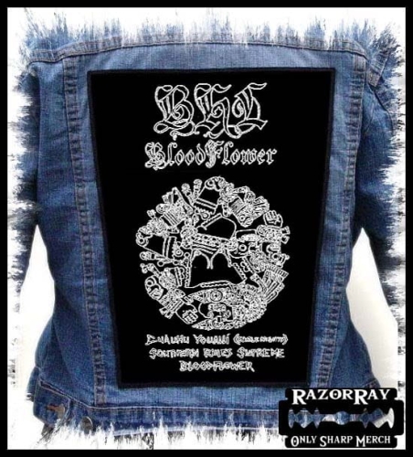 BLUE HUMMINGBIRD ON THE LEFT - Bloodflower -- Backpatch Back Patch.jpg