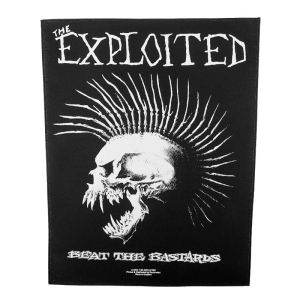 THE EXPLOITED - BEAT THE BASTARDS -- Official Backpatch 