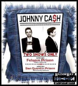 JOHNNY CASH - Two Shows Only Poster -- Backpatch