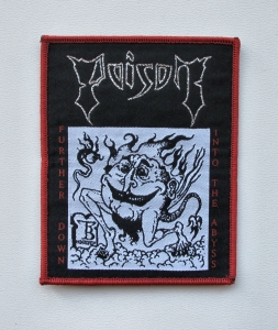 POISON - Further Down into the Abyss [red] -- Woven Patch