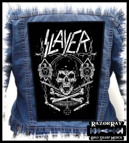 SLAYER - Military Skull -- Backpatch Back Patch.jpg