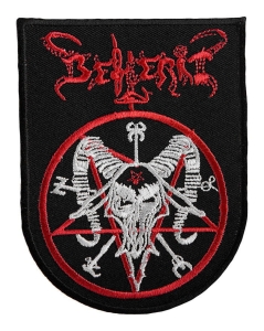 BEHERIT - PENTAGRAM  [ iron on] -- Embroidered  Patch