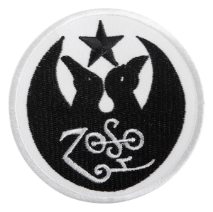LED ZEPPELIN - ZOSO white [ iron on] -- Embroidered  Patch
