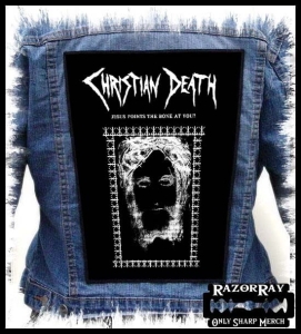 CHRISTIAN DEATH - Jesus Points The Bone At You -- Backpatch 