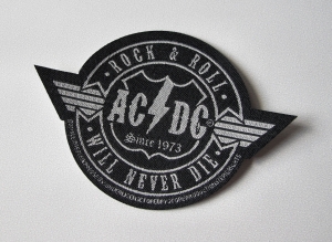 AC/DC - Rock&Roll Will Never Die [Laser Cut] -- Woven Patch 