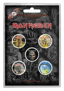 IRON MAIDEN -- Badges [5 Pack] 