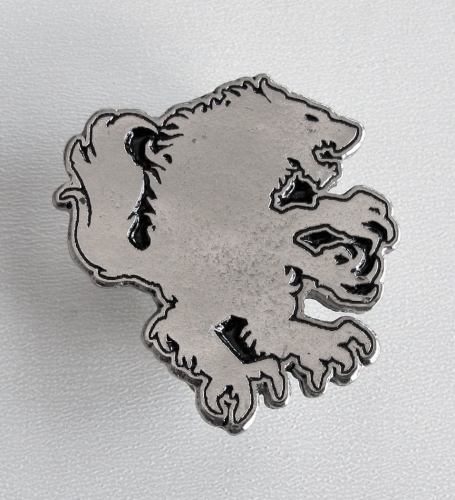 SATANIC WARMASTER - Logo --- metal pin.JPG