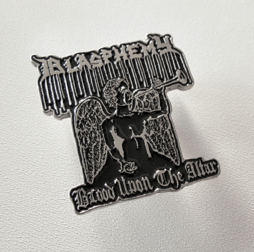 BLASPHEMY - Blood upon the Altar -- metal pin.JPG