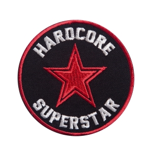 HARDCORE SUPERSTAR [ iron on] -- Embroidered  Patch