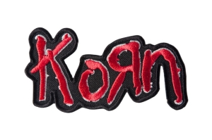 KORN - Logo red/white [iron on] -- Embroidered  Patch 