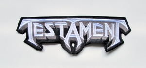 TESTAMENT - Logo [white] -- Embroidered Backpatch 