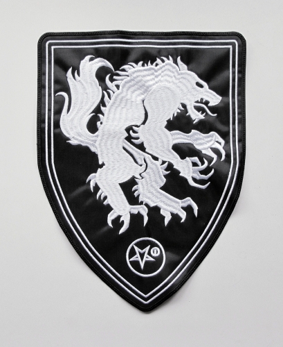 SATANIC WARMASTER - Shield -- Embroidered Backpatch.JPG