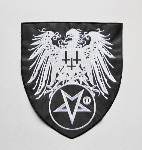 SATANIC WARMASTER - Eagle Shield -- Embroidered Backpatch.JPG