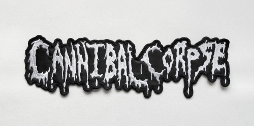 CANNIBAL CORPSE - Logo [white]   -- Embroidered Backpatch.JPG