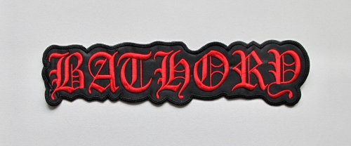 BATHORY - Logo [red] -- Embroidered Backpatch.JPG