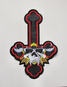 DANZIG - Inverted Cross -- Embroidered Backpatch 