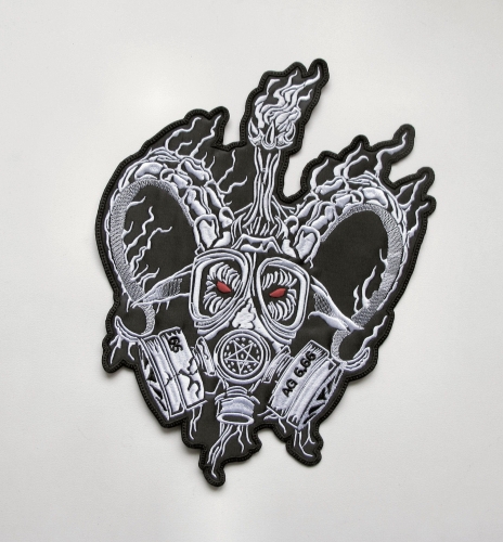 ARCHGOAT - Gasmask -- Embroidered Backpatch.JPG