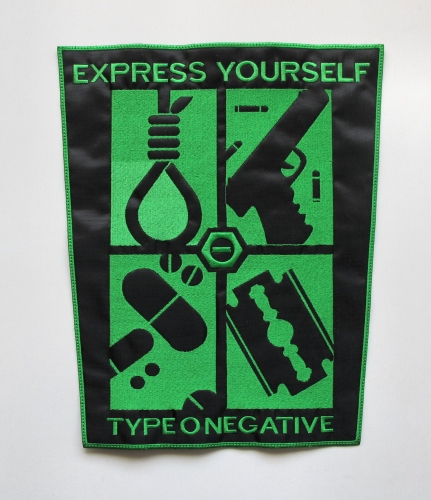 TYPE O NEGATIVE - Express Yourself   -- Embroidered Backpatch.JPG