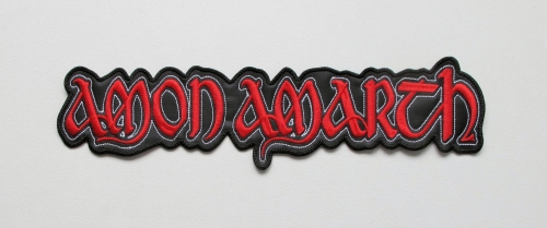 AMON AMARTH - Logo [red-white] -- Embroidered Backpatch.JPG