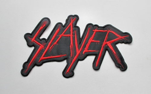 SLAYER - New Logo  -- Embroidered Backpatch.JPG