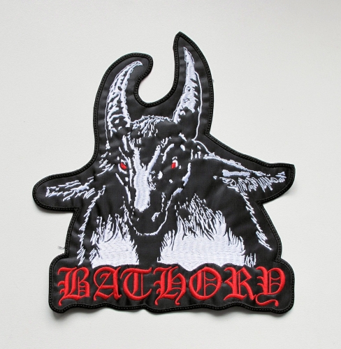BATHORY - Goat [red] -- Embroidered Backpatch.JPG