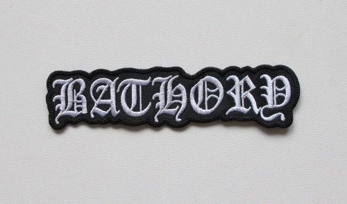 BATHORY - Logo [white] -- Embroidered Patch.JPG