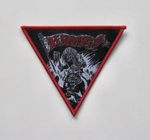 DESTROYER 666 - Never Surrender [red] -- woven patch.JPG