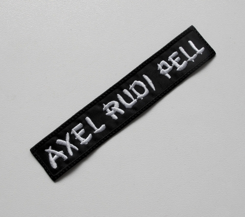 AXEL RUDI PELL [white] -- Embroidered Patch.JPG