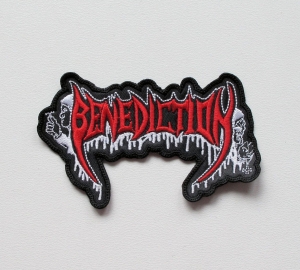 Naszywka Haftowana BENEDICTION - SHAPED LOGO [red/white] 