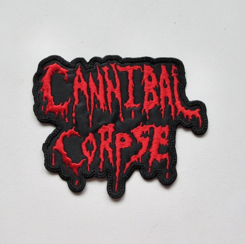 CANNIBAL CORPSE - Logo Shaped  -- Embroidered Patch.JPG