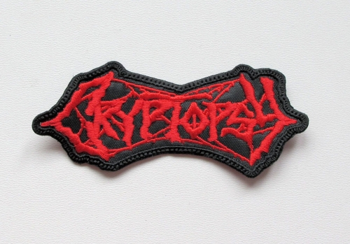 CRYPTOPSY - Logo [red]  -- Embroidered Patch.JPG