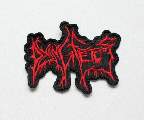 DYING FETUS - Logo Shaped -- Embroidered Patch.JPG